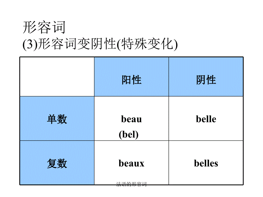 法语的形容词课件_第3页