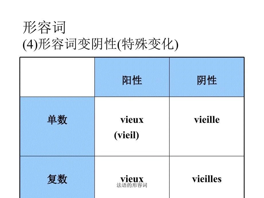 法语的形容词课件_第5页