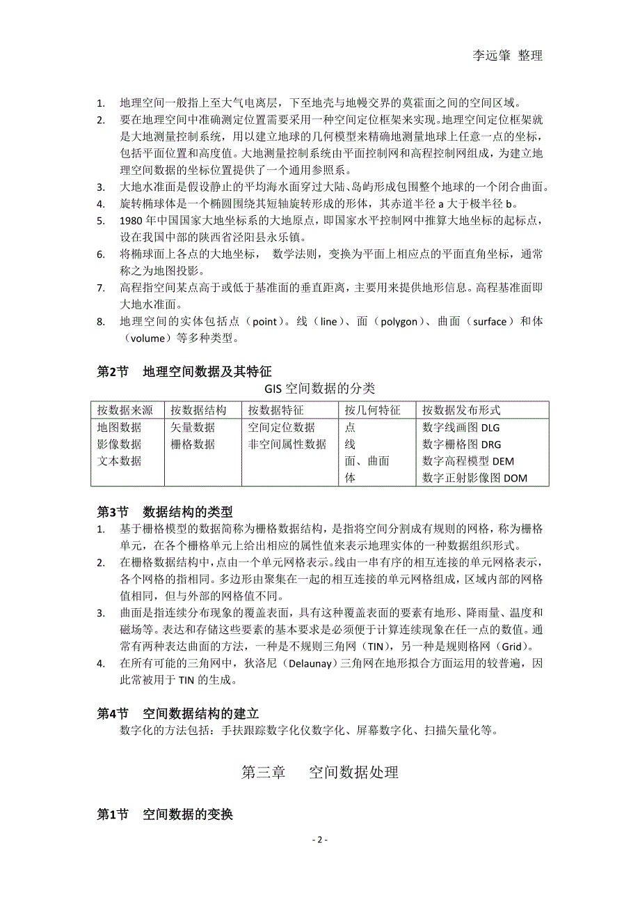 GIS概论复习资料_第2页