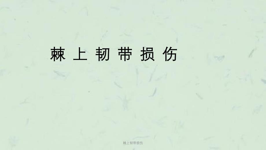棘上韧带损伤课件_第1页