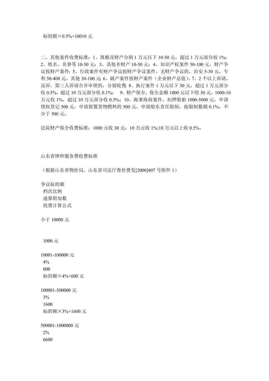 诉讼费收费标准文档_第2页