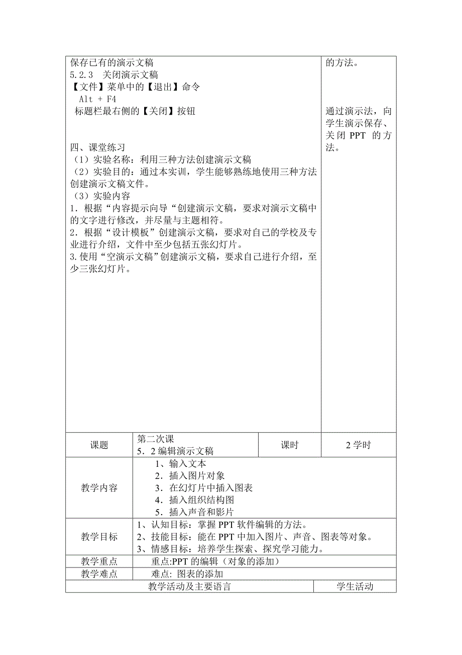 《计算机应用基础》第5章PowerPoint 2003教案_第2页