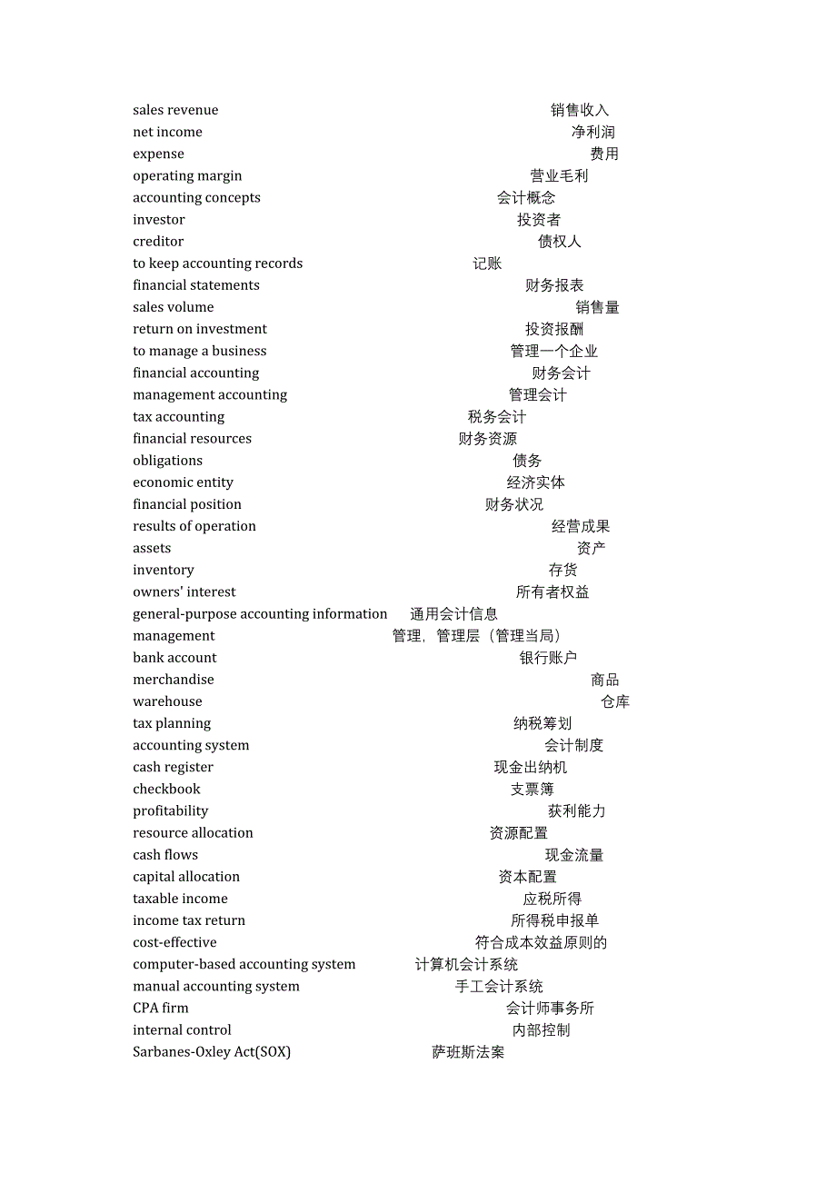 会计常用英语单词_第1页