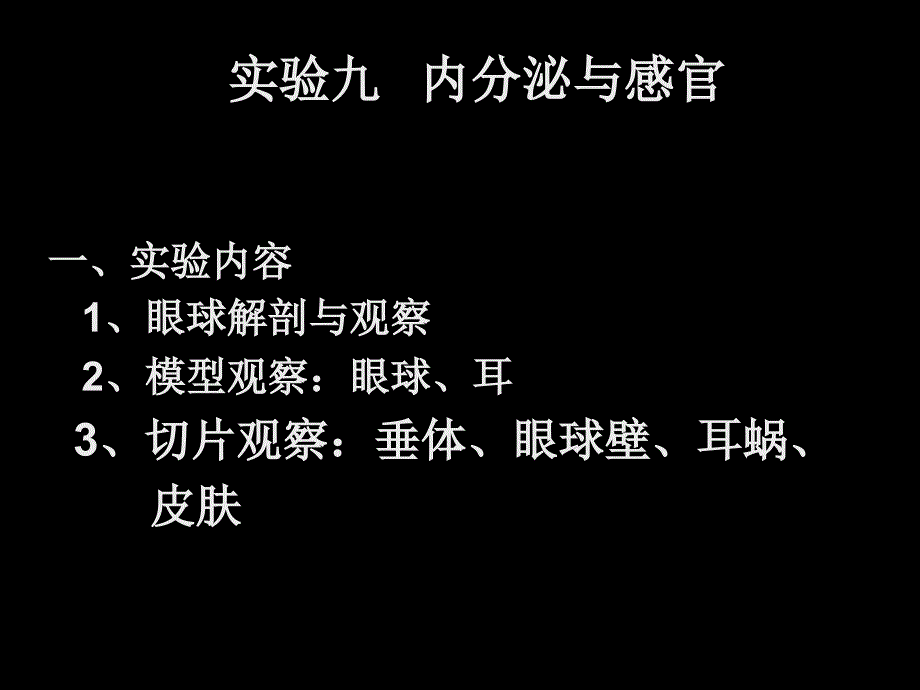 《人体组织学与解剖学》实验课件：实验九_第1页