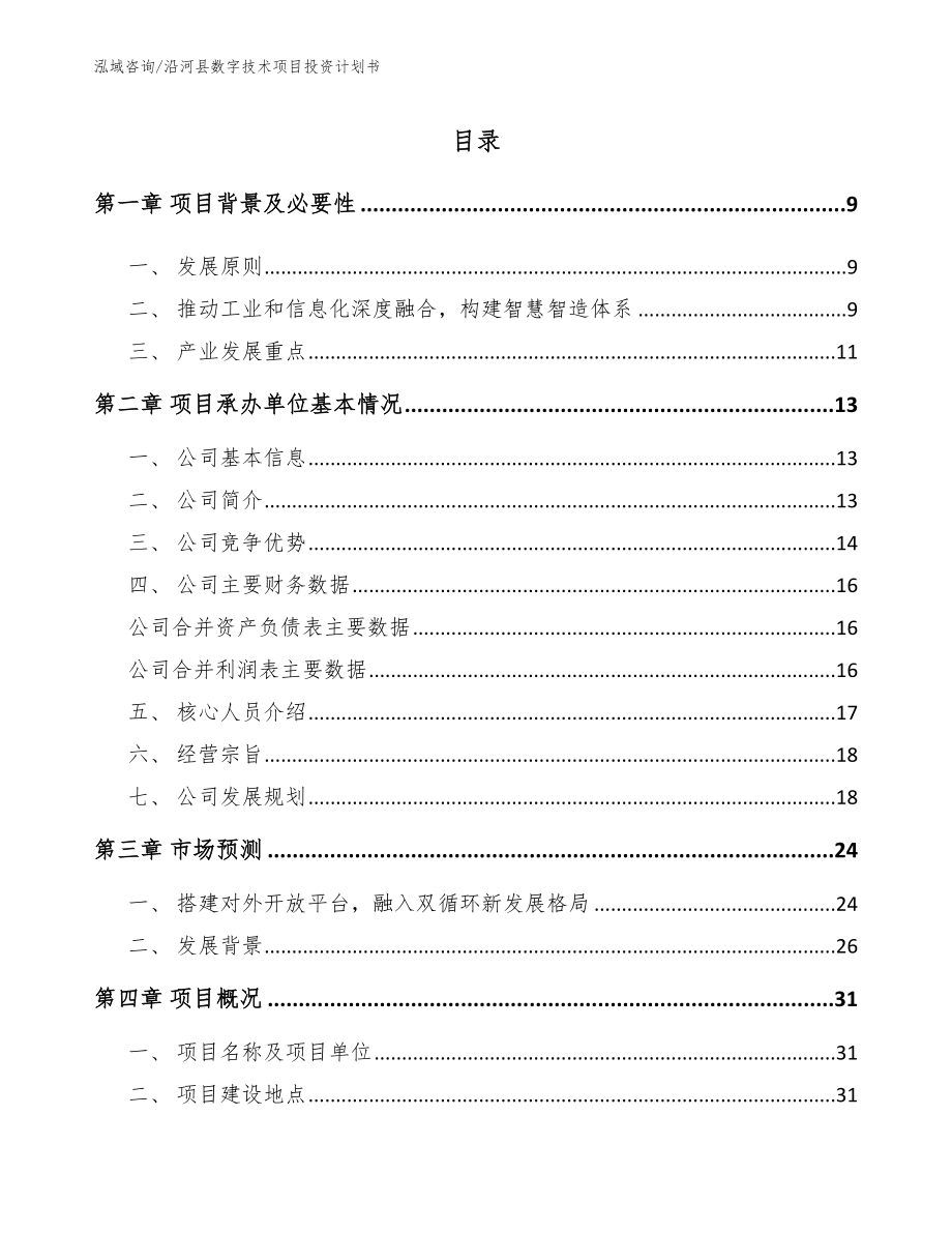 沿河县数字技术项目投资计划书_第2页