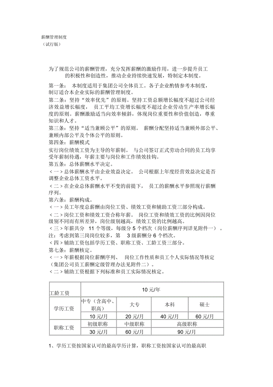 控股集团薪酬管理制度_第1页
