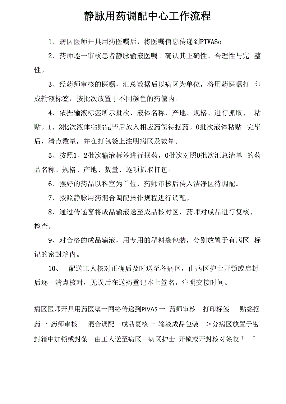 静脉用药调配中心工作流程_第1页