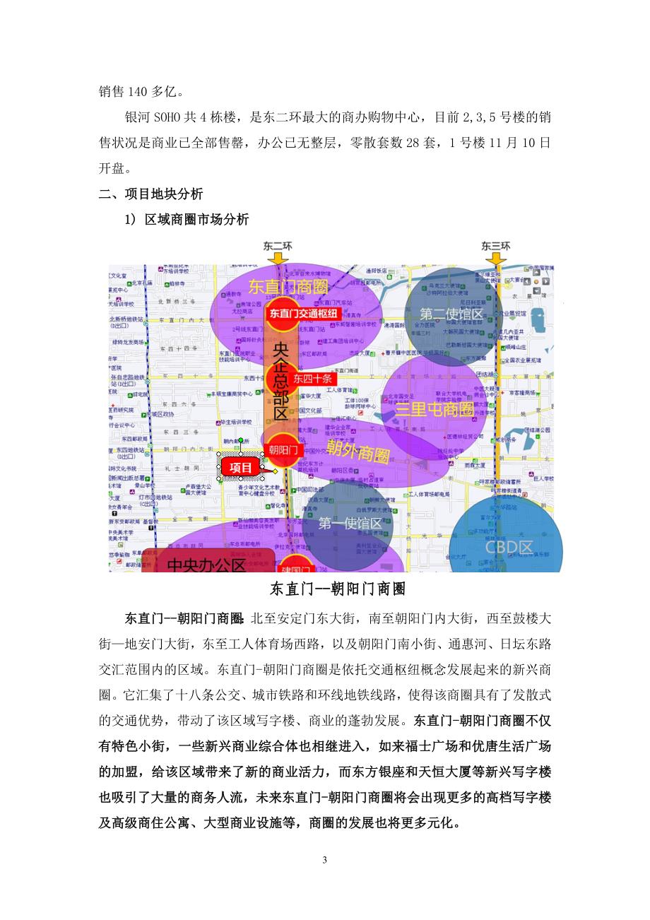 北京银河SOHO项目市场考察报告_第3页