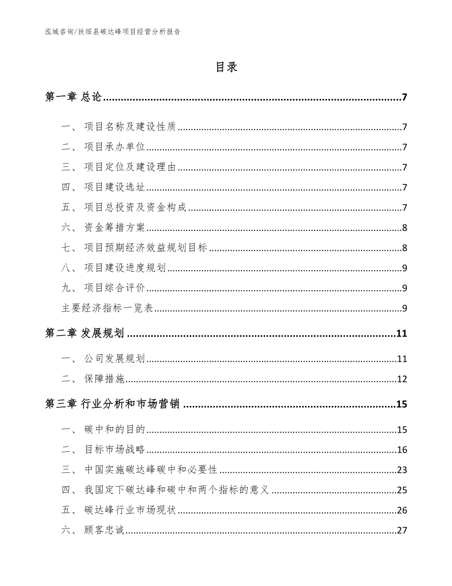 扶绥县碳达峰项目经营分析报告【模板参考】_第1页