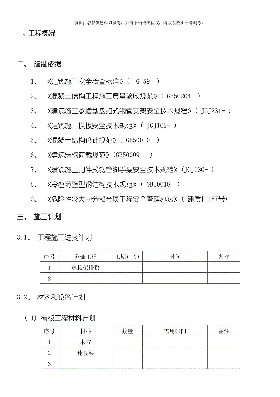 叠合板专项施工方案模板_第2页