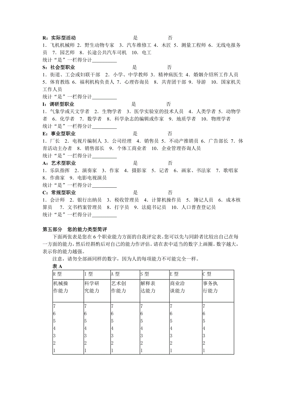 附二：霍兰德职业倾向测验量表.doc_第3页