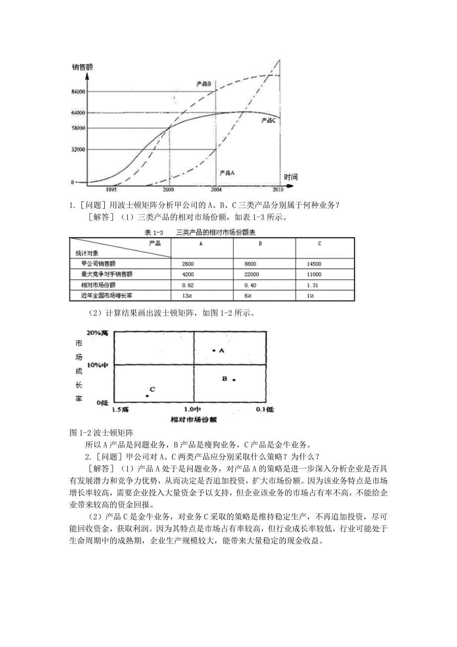 波士顿矩阵案例及习题_第5页