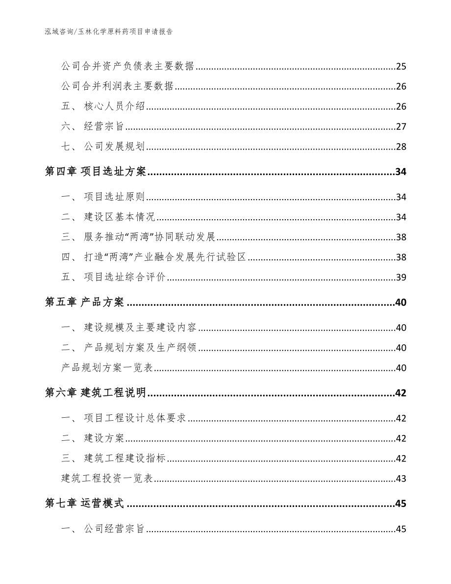 玉林化学原料药项目申请报告_模板参考_第2页