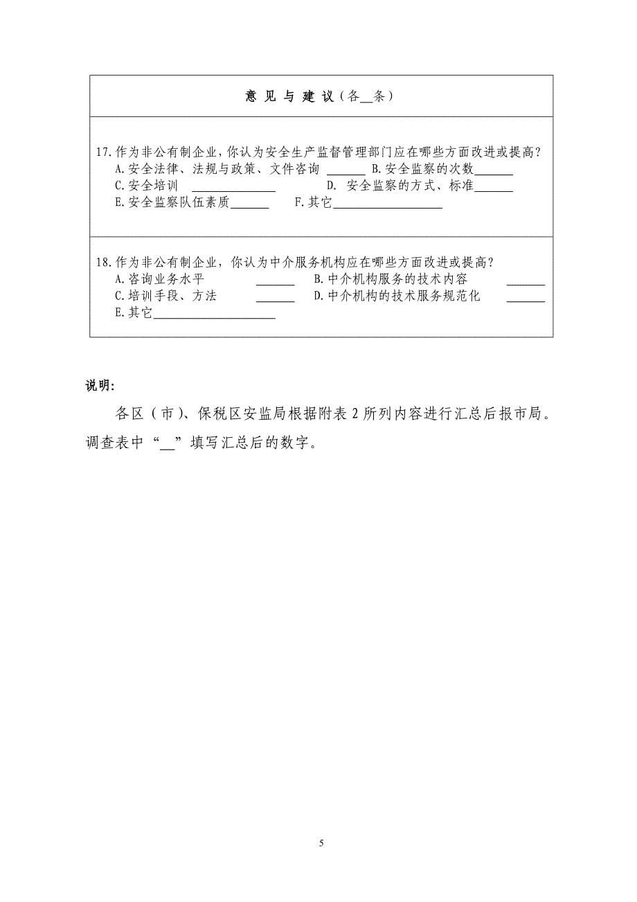 非公有制企业安全生产状况汇总表_第5页