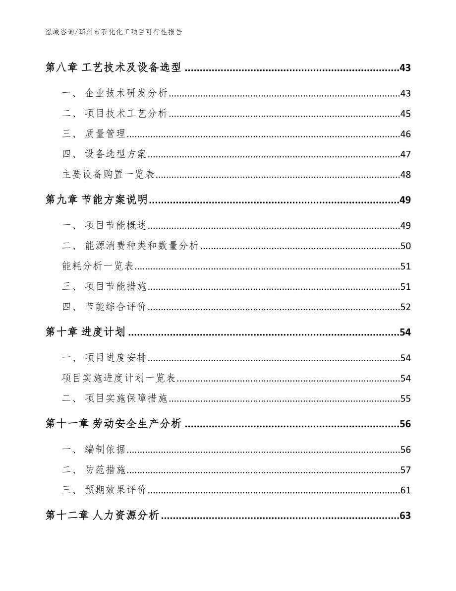 邳州市石化化工项目可行性报告【模板范本】_第5页