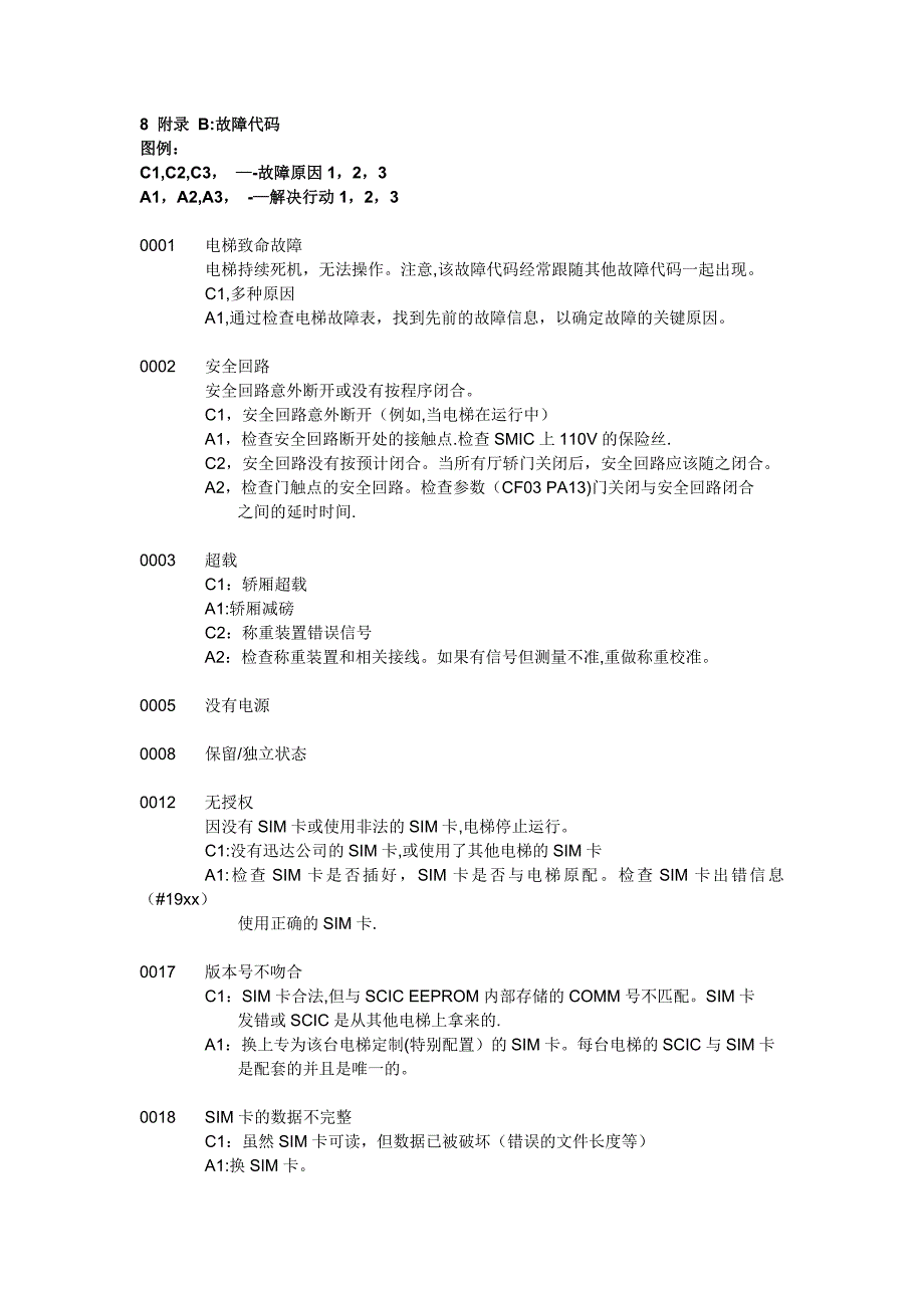 迅达电梯故障代码_第1页