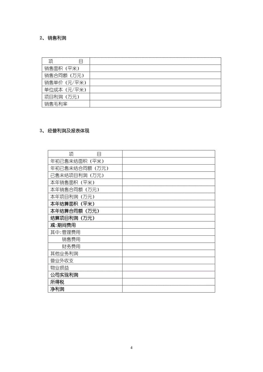 房地产公司经营计划_第4页