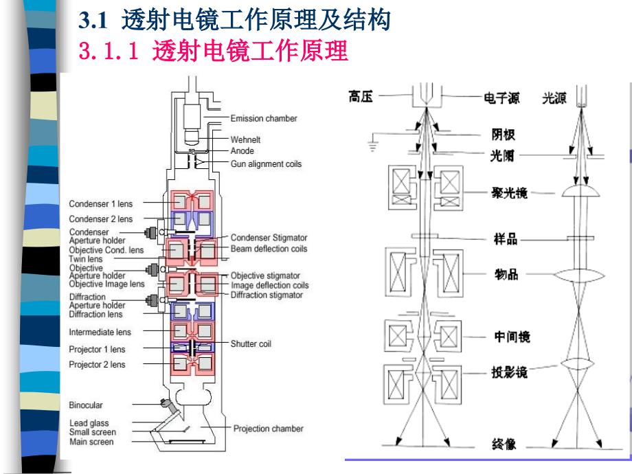 透射电子显微镜原理及结构ppt课件_第2页