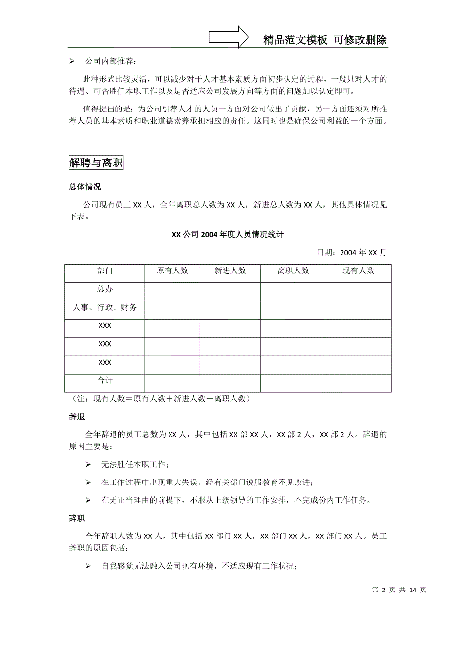 1-人力资源部年度工作总结及年度计划_第2页