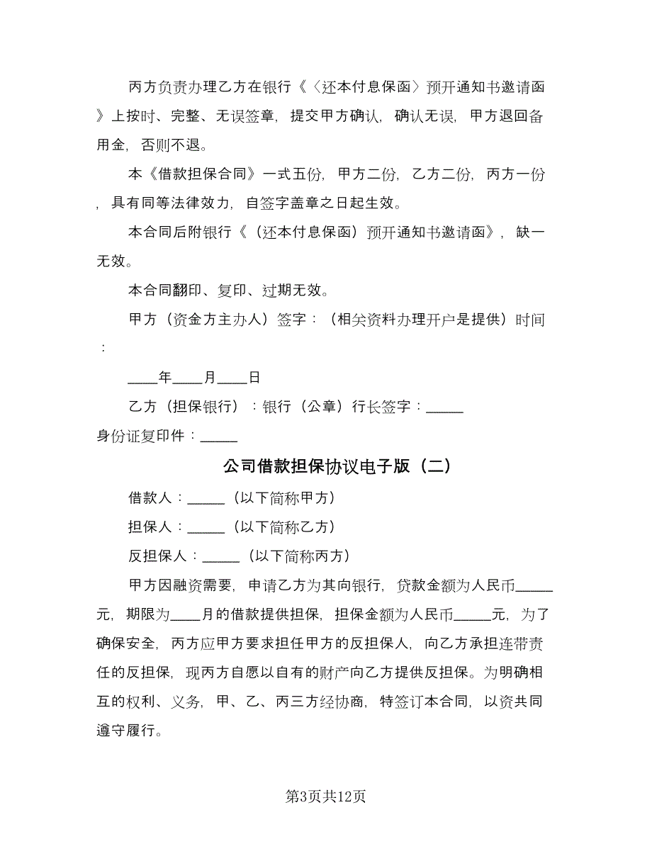 公司借款担保协议电子版（6篇）.doc_第3页