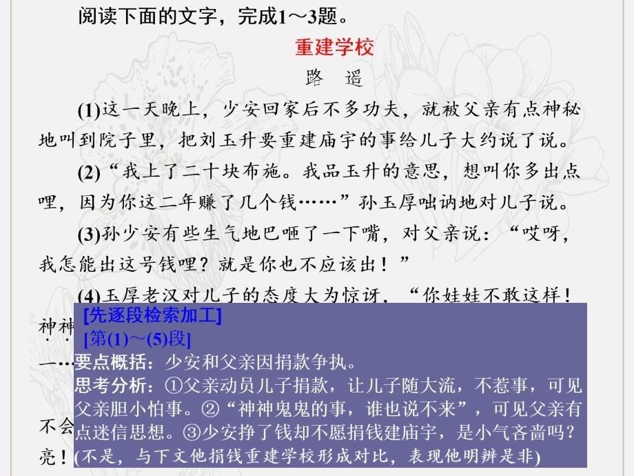 通用版版高考语文一轮复习第三板块专题一第3讲以感受品格为核心目标完胜形象题课件_第5页