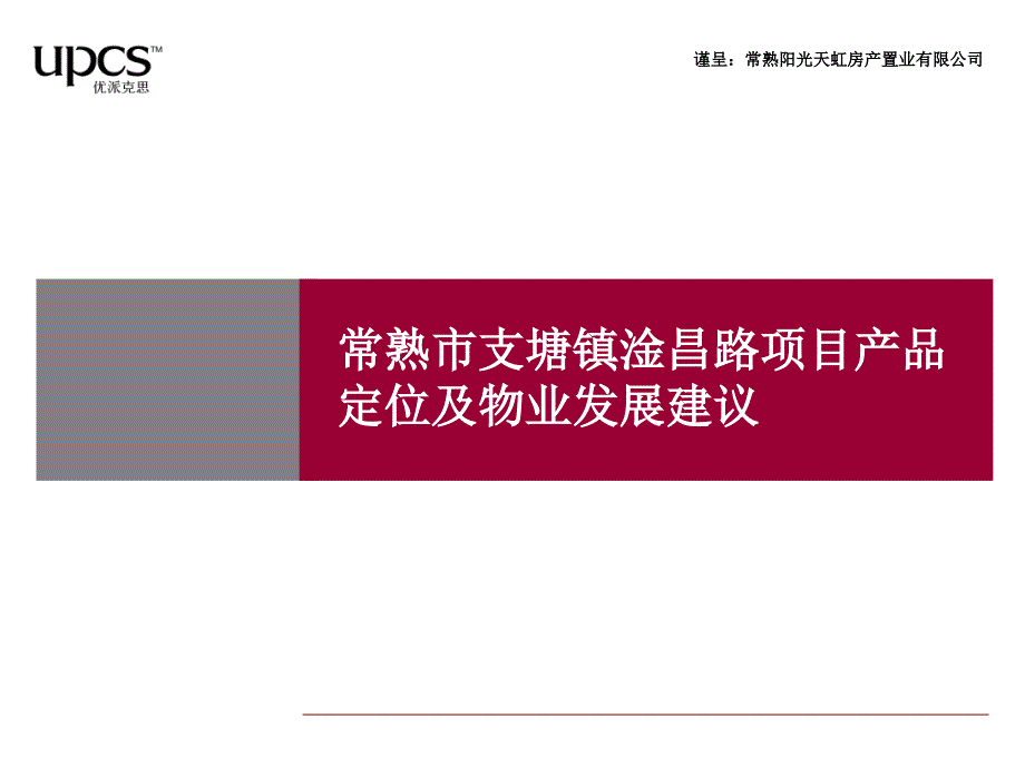 优派克思常熟市支塘镇淦昌路项目产品定位及物业发展建议_第2页