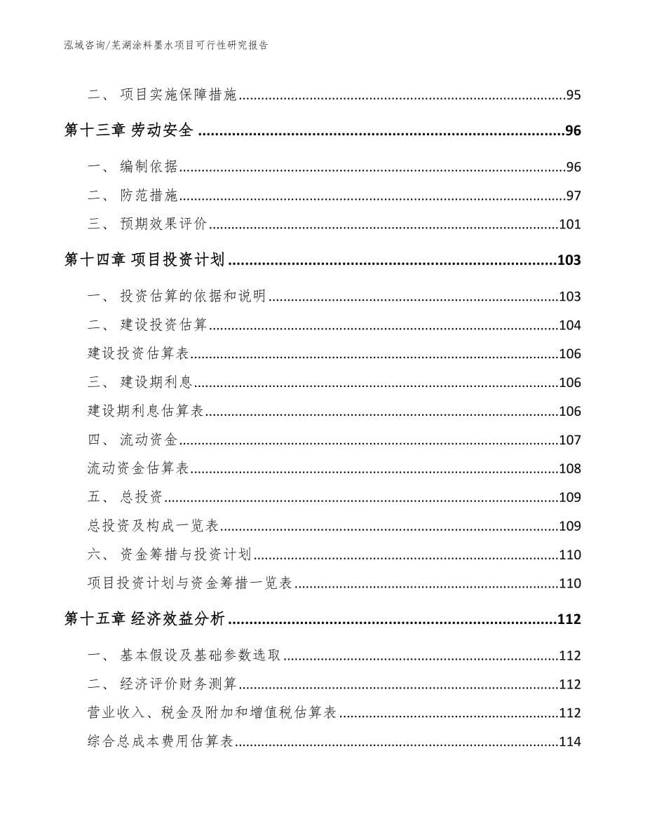 芜湖涂料墨水项目可行性研究报告_第5页