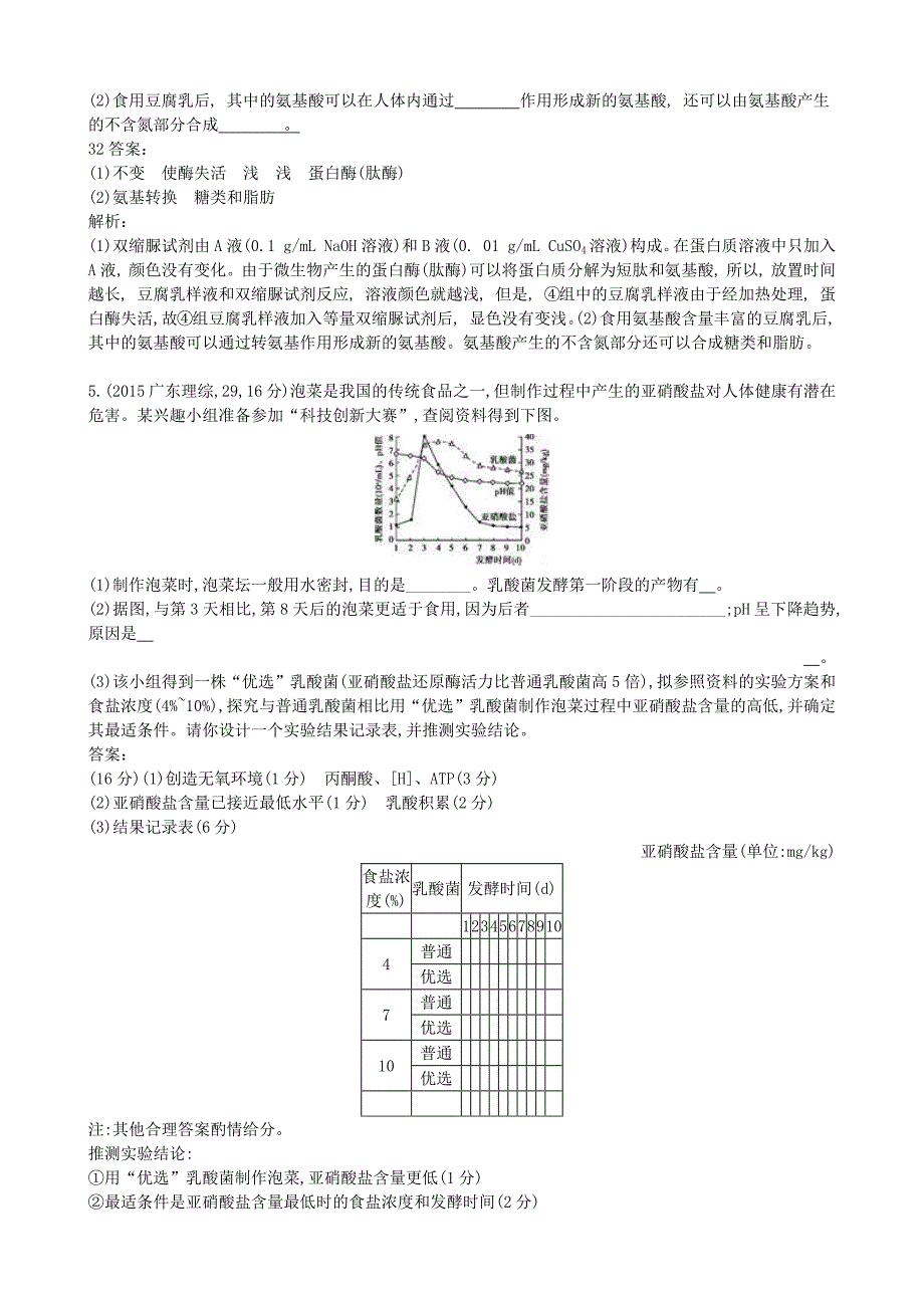 高中生物选修一练习汇总_第3页