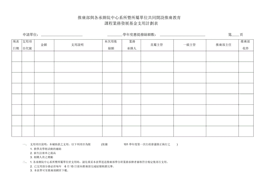 推广部与各承办院中心系所暨所属单位共同开设推广教育课程业务..._第1页