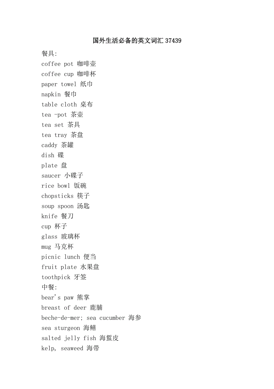 国外生活必备的英文词汇37439.doc_第1页