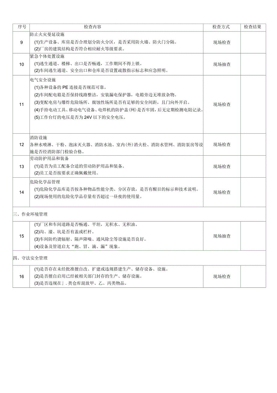 机械制造企业安全检查表_第2页