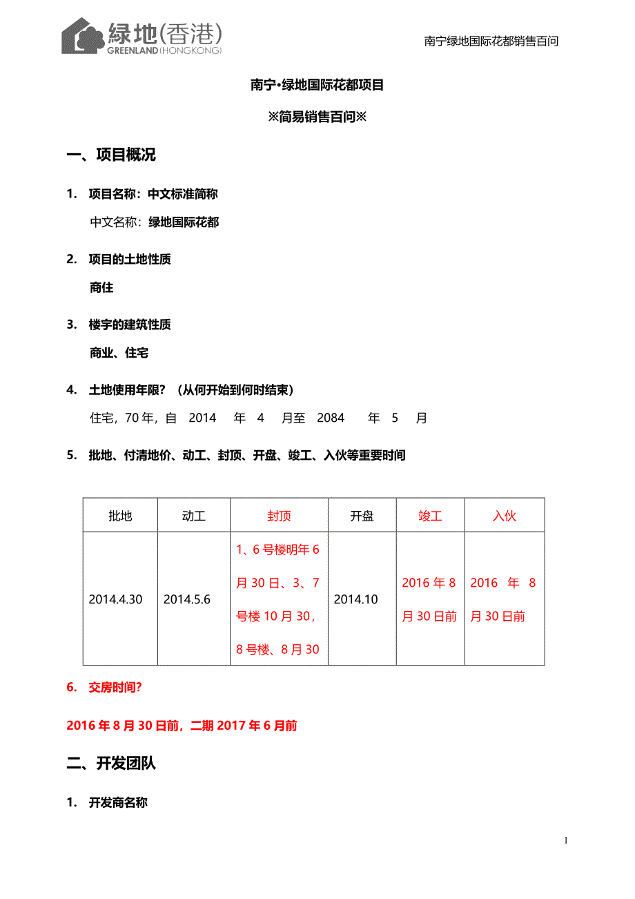 南宁绿地国际花都简易销售百问_第1页