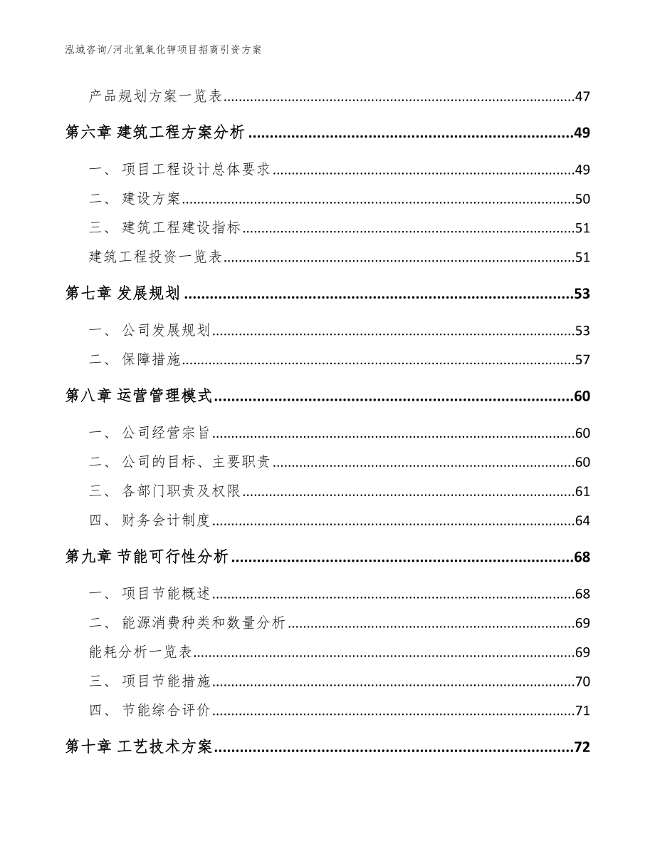 河北氢氧化钾项目招商引资方案_模板范本_第4页