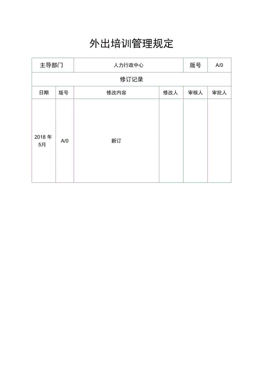 外出培训管理规定_第1页