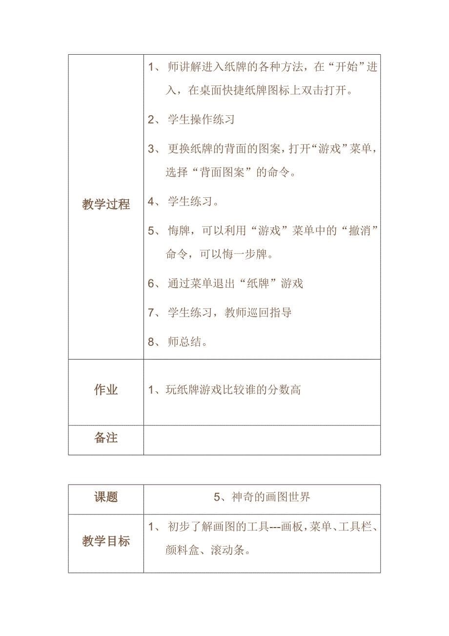 小学信息技术教案_第5页