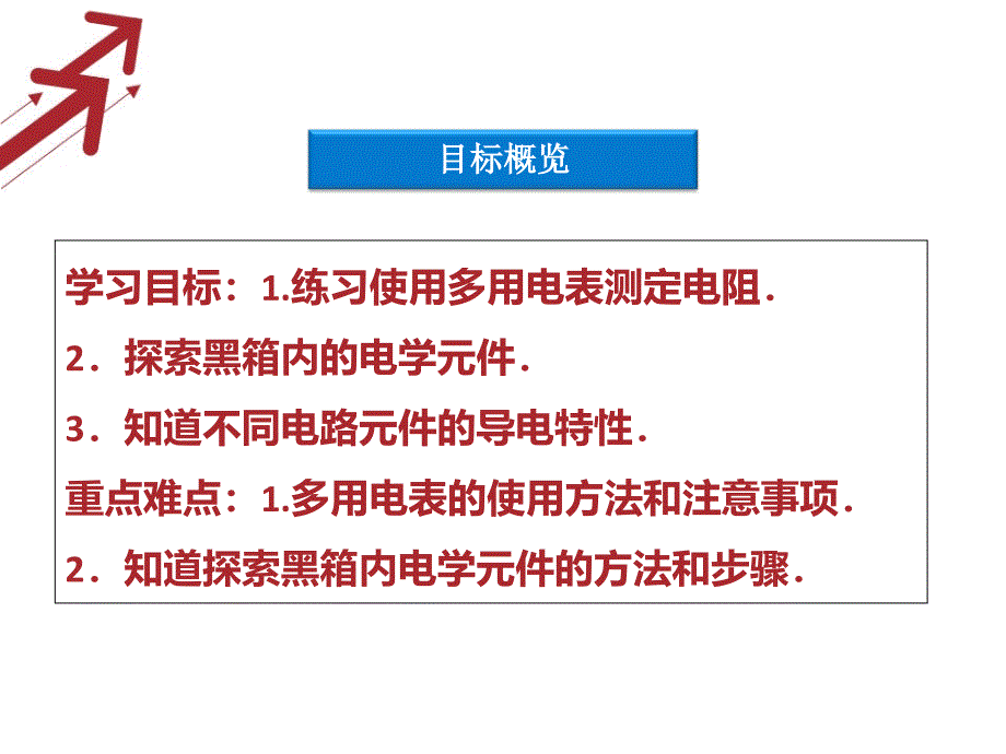 高考物理核心要点突破系列课件：第14章实验：用多用电表探索黑箱内的电学元件(人教版选修31)_第3页