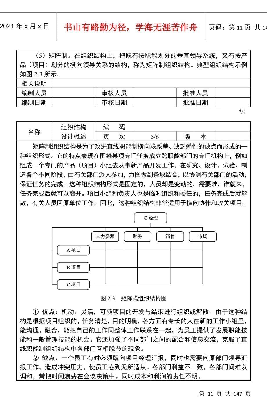 详细深入逐步讲解：组织结构设计与部门职责描述示例-139页_第5页