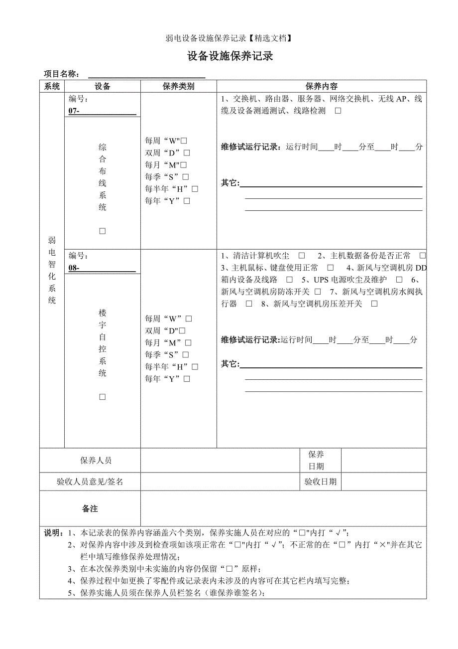 弱电设备设施保养记录【精选文档】_第5页