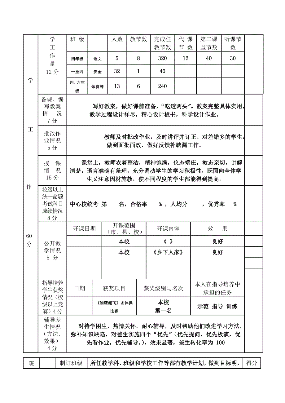 福建省中小学教师职务考评登记表_第3页