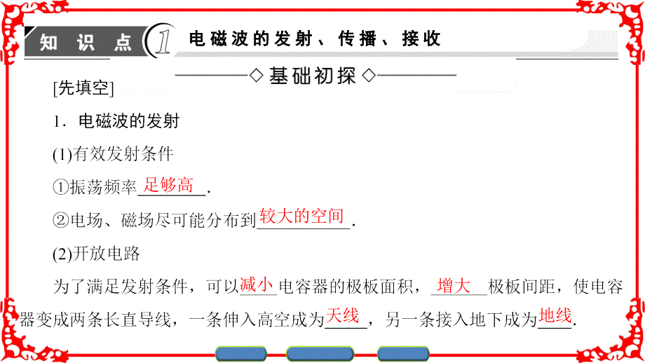 鲁科版物理选修34课件第3章第2节电磁波的发射传播和接收第3节电磁波的应用及防护_第3页