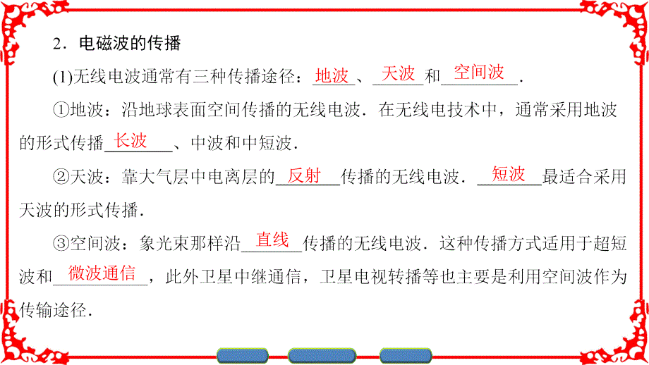 鲁科版物理选修34课件第3章第2节电磁波的发射传播和接收第3节电磁波的应用及防护_第4页