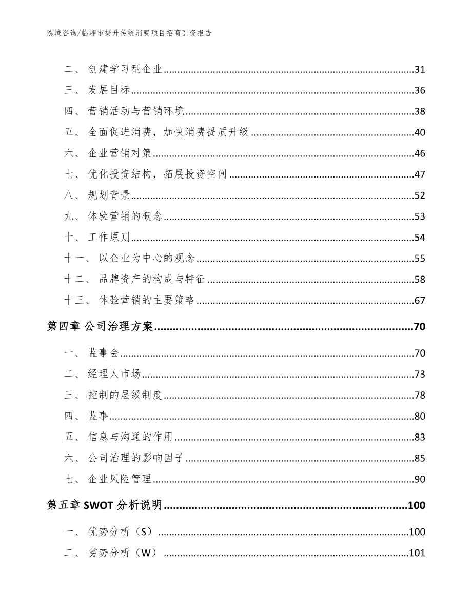 临湘市提升传统消费项目招商引资报告_范文_第4页