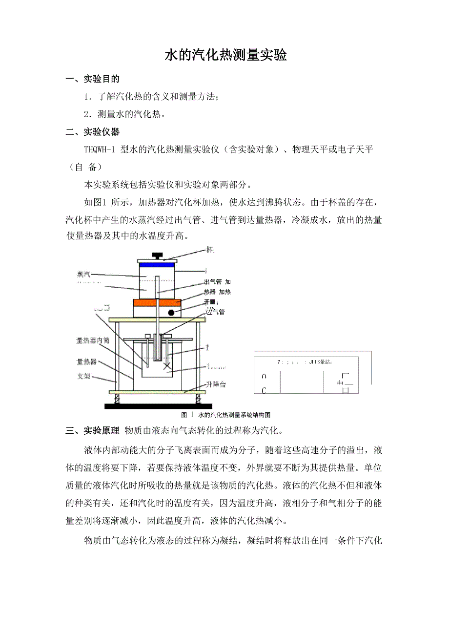 水的汽化热测量实验_第1页