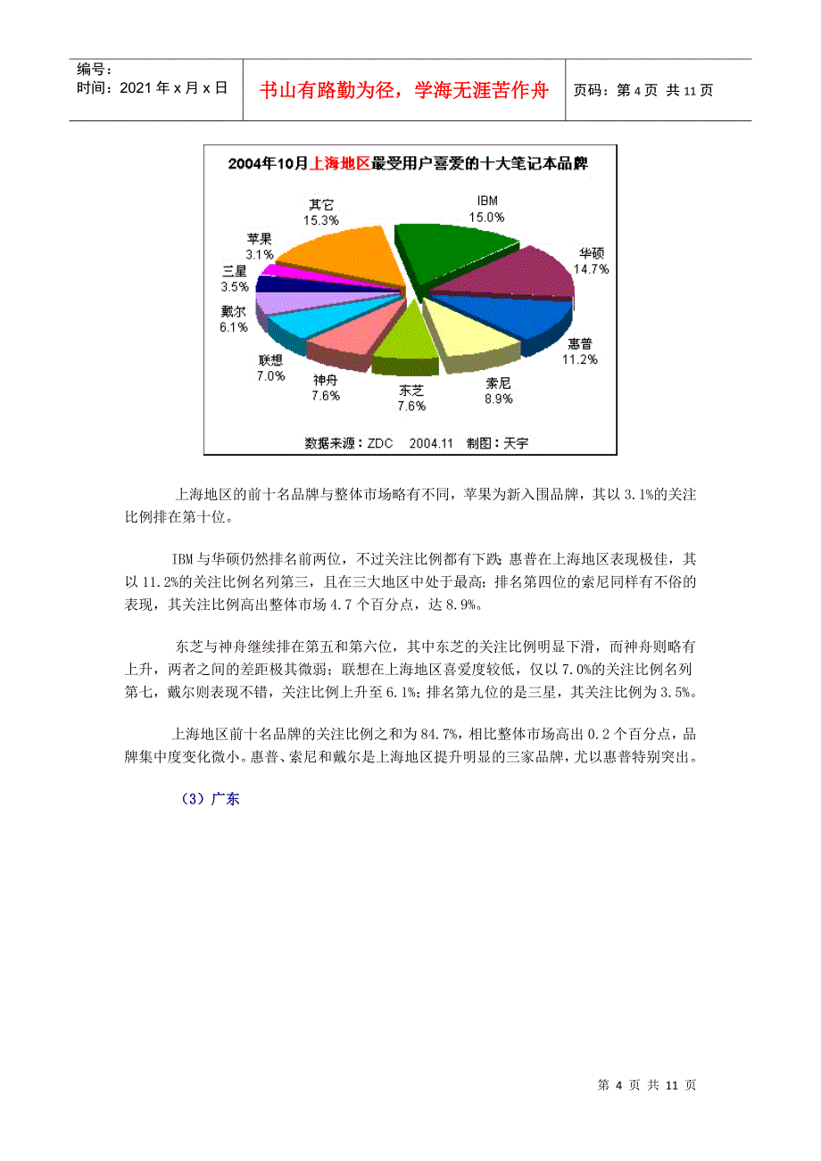 我国笔记本电脑市场用户喜爱度分析报告_第4页