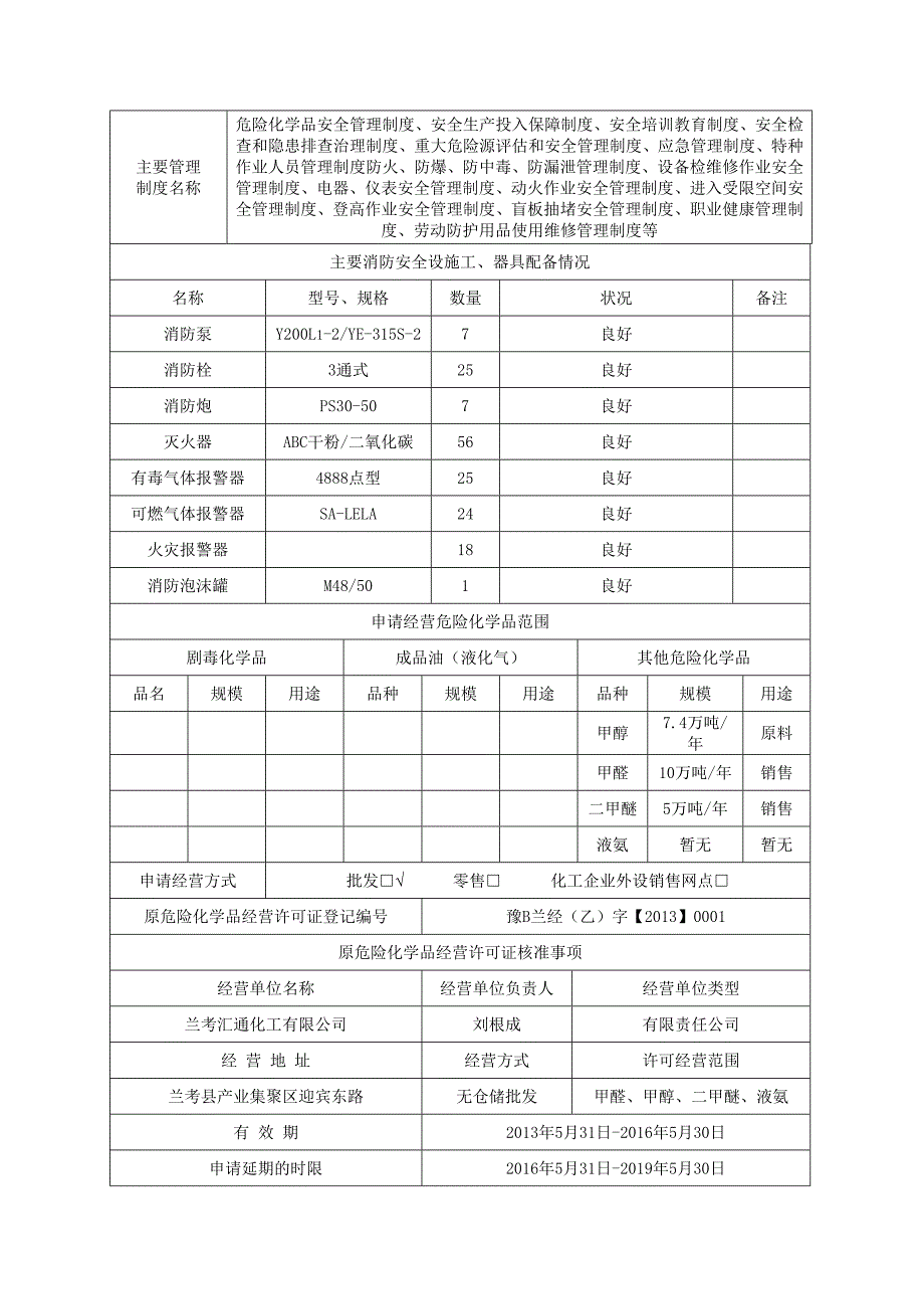 危险化学品经营许可证延期申请表样本_第4页