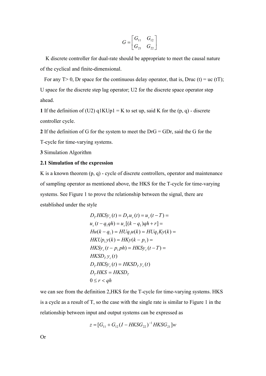 外文翻译--双速率数据采样系统的仿真_第3页