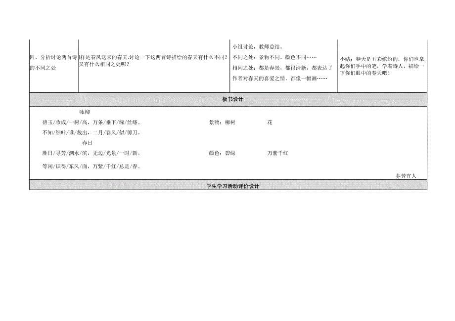 人教版三年级语文下册第5课《古诗两首》教学设计_第5页