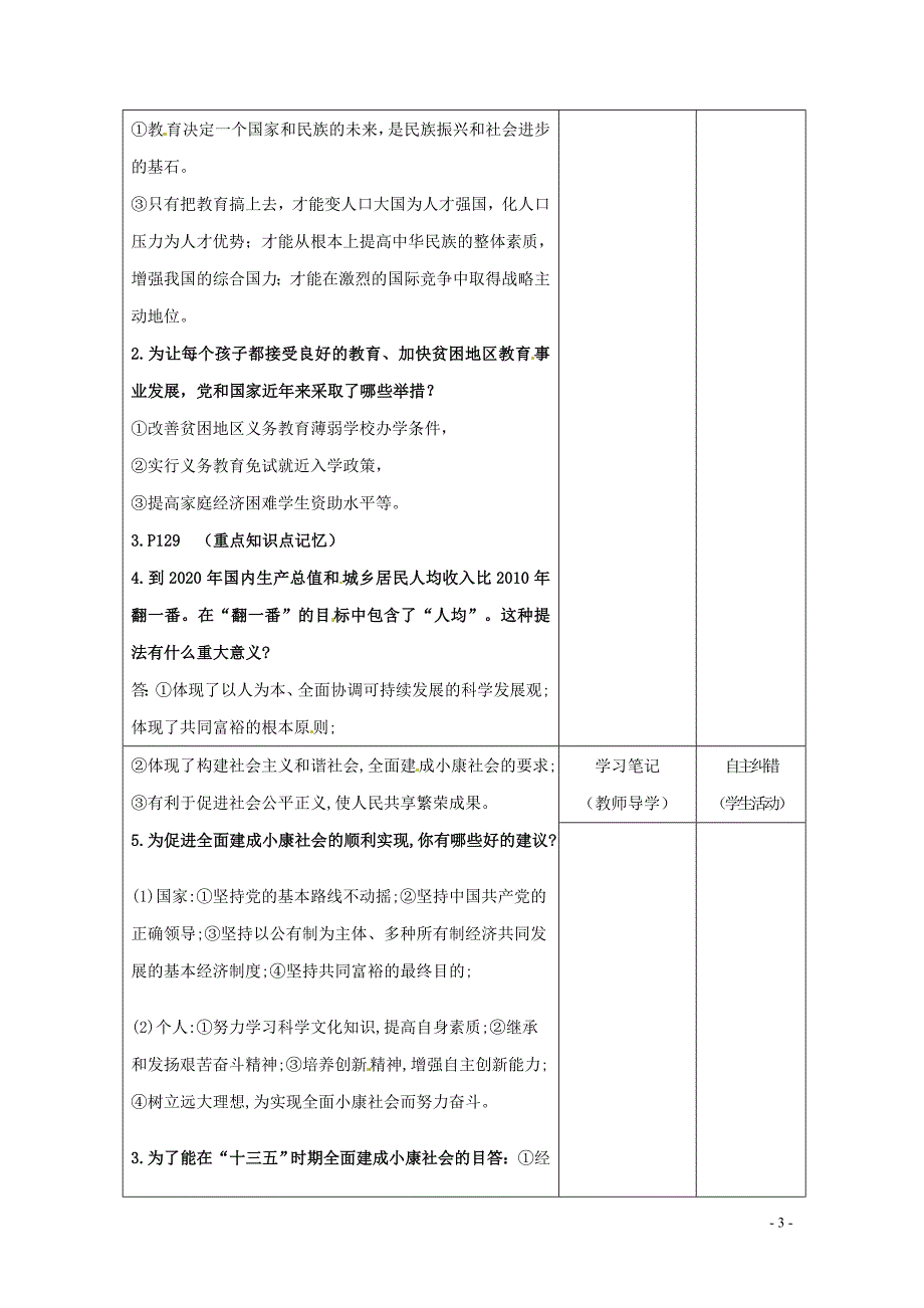 内蒙古鄂尔多斯市中考政治一轮复习专题七定点精准扶贫建设全面械学案0718262_第3页