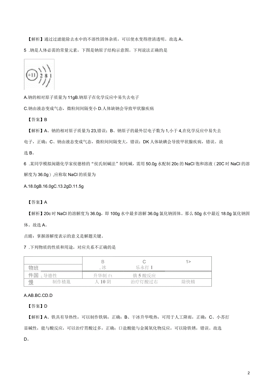 2018年福建省中考化学真题_第2页