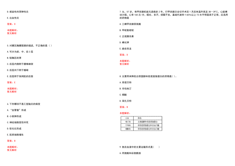 2023年重庆市长寿区中医院招聘医学类专业人才考试历年高频考点试题含答案解析_第2页